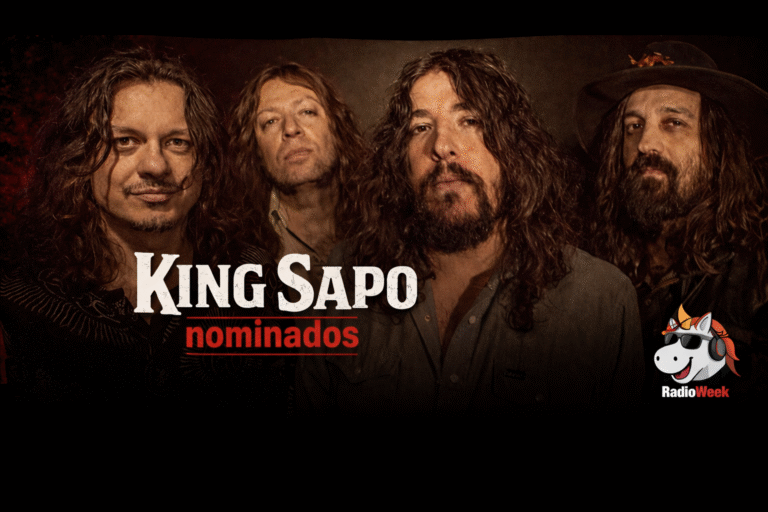 Grupo rockero en estilo cinematográfico