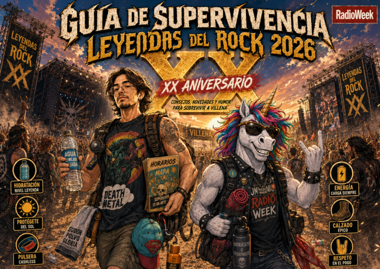 Charlie y el unicornio de RadioWeek preparados para el XX aniversario de Leyendas del Rock 2026 en Villena.