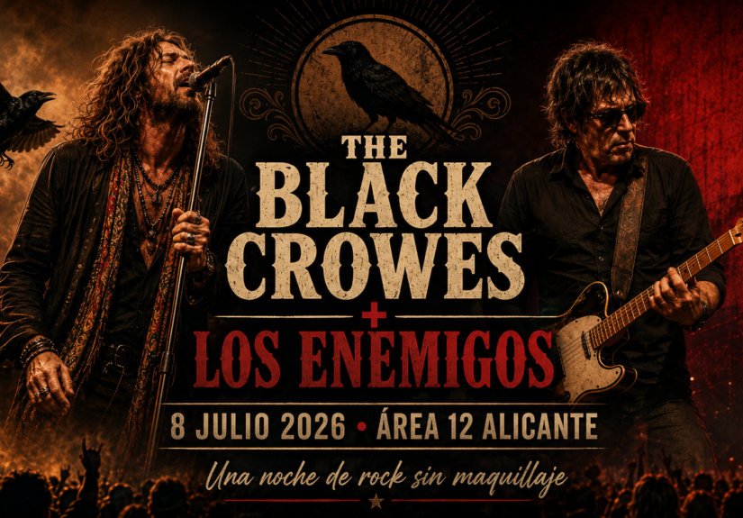 The Black Crowes y Los Enemigos en Área 12 Alicante el 8 de julio de 2026