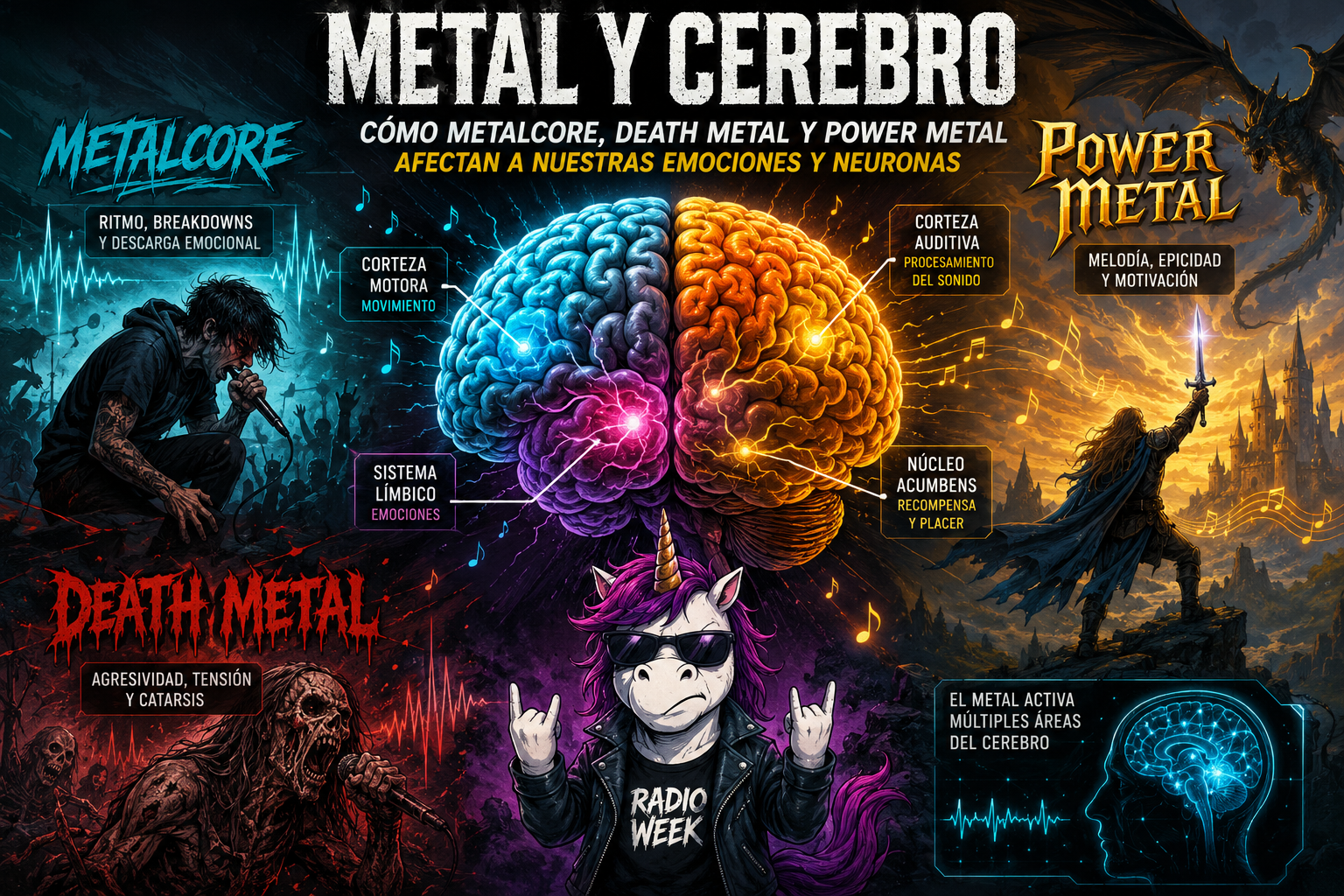 ¿Cómo afecta el metal al cerebro? Metalcore, death metal y power metal