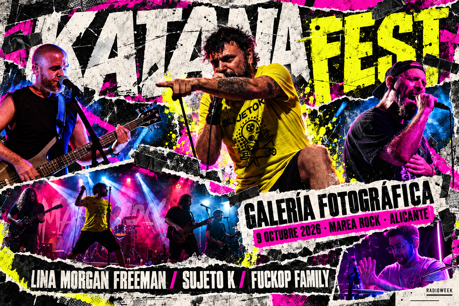 Collage punk fotográfico del Katana Fest
