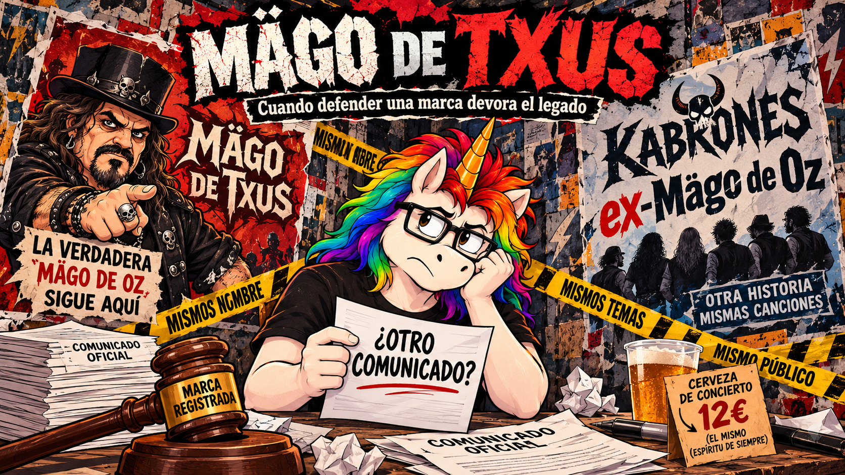 Unicornio entre comunicados y rock